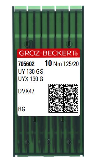 [GBUY130GS/125] AIGUILLE MACHINE UY 130 GS-RG-N° 125-CHROME-705602 (boite de 100)