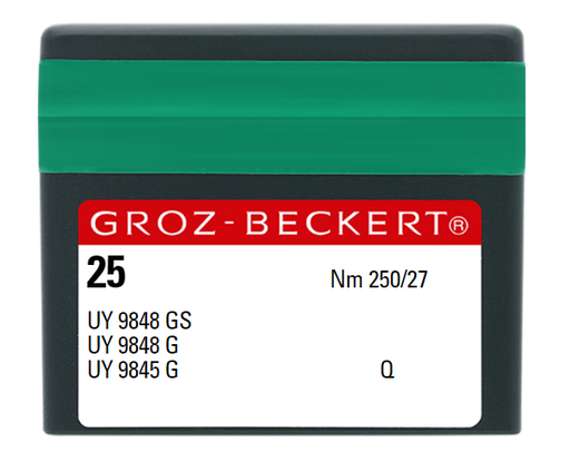 [GBUY9848GS/250] AIGUILLE MACHINE UY 9848 GS-Q-N° 250-CHROME-708652 (boite de 25)