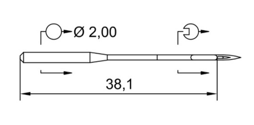 AIGUILLE MACHINE 134-35-S-CHROME