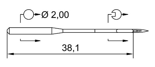 AIGUILLE MACHINE 134-35-VR-CHROME (10aig)