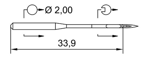 AIGUILLE MACHINE 134-R-SERV7-CHROME (10aig)