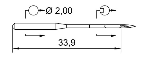 AIGUILLE MACHINE 134-VR-CHROME