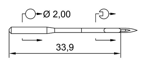AIGUILLE MACHINE 134-R-CHROME