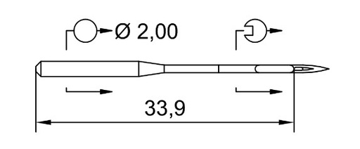 AIGUILLE MACHINE 134-FFG-CHROME