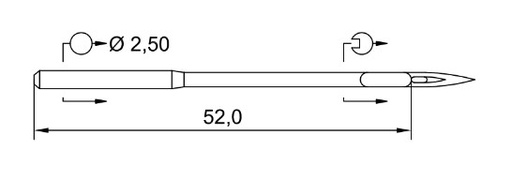 AIGUILLE MACHINE 328-R-CHROME (boite de 100)