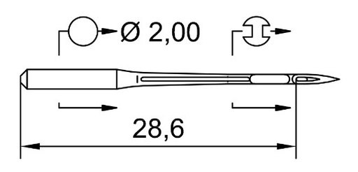AIGUILLE MACHINE B27-FFG-CHROME (10aig)