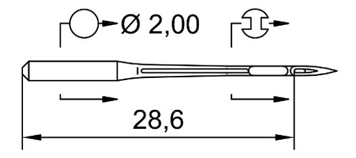 AIGUILLE MACHINE B27-SKF-CHROME (boite de 100)
