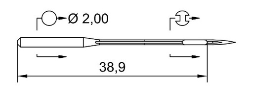 AIGUILLE MACHINE UY 128 GAS-R-CHROME (boite de 100)