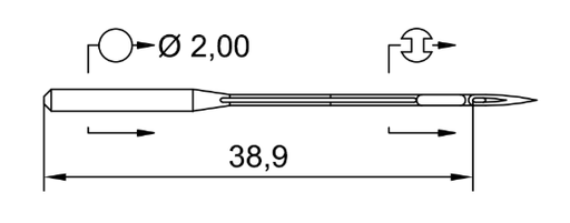 AIGUILLE MACHINE UY 128 GBS SERV7-SUK-CHROME (10aig)
