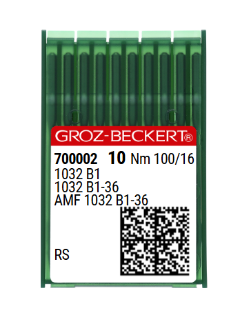 [GB1032B1 N36] AIGUILLE MACHINE 1032 B1-RS-N° 100-CHROME-700002 (10aig)