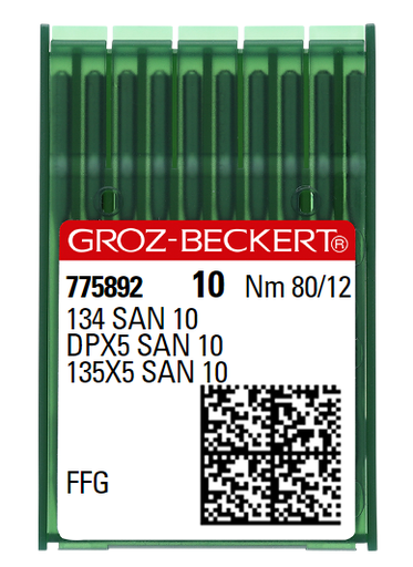 AIGUILLE MACHINE 134 SAN 10-FFG-CHROME (boite de 100)